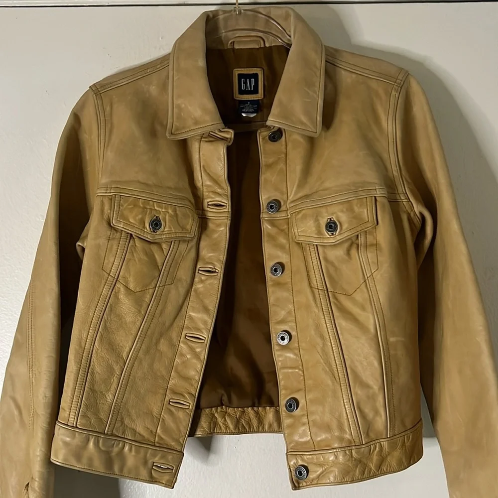 Gap Genuine Distressed Leather Jacket - Picture 3 of 11